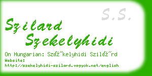 szilard szekelyhidi business card